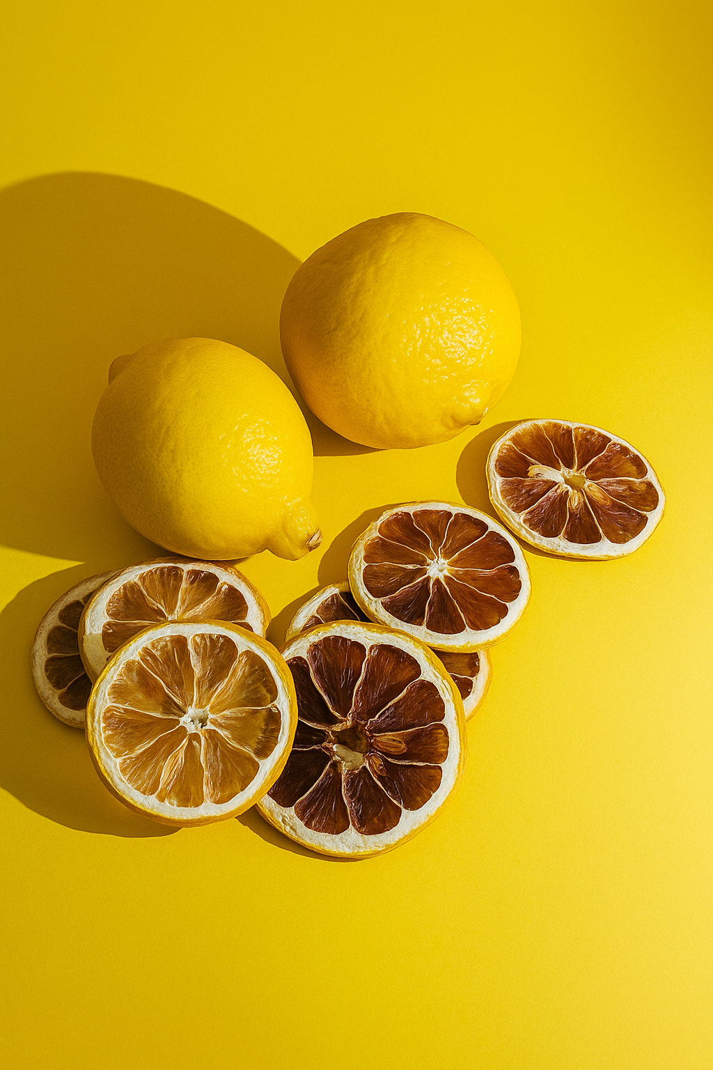 Getrocknete Zitronenscheiben